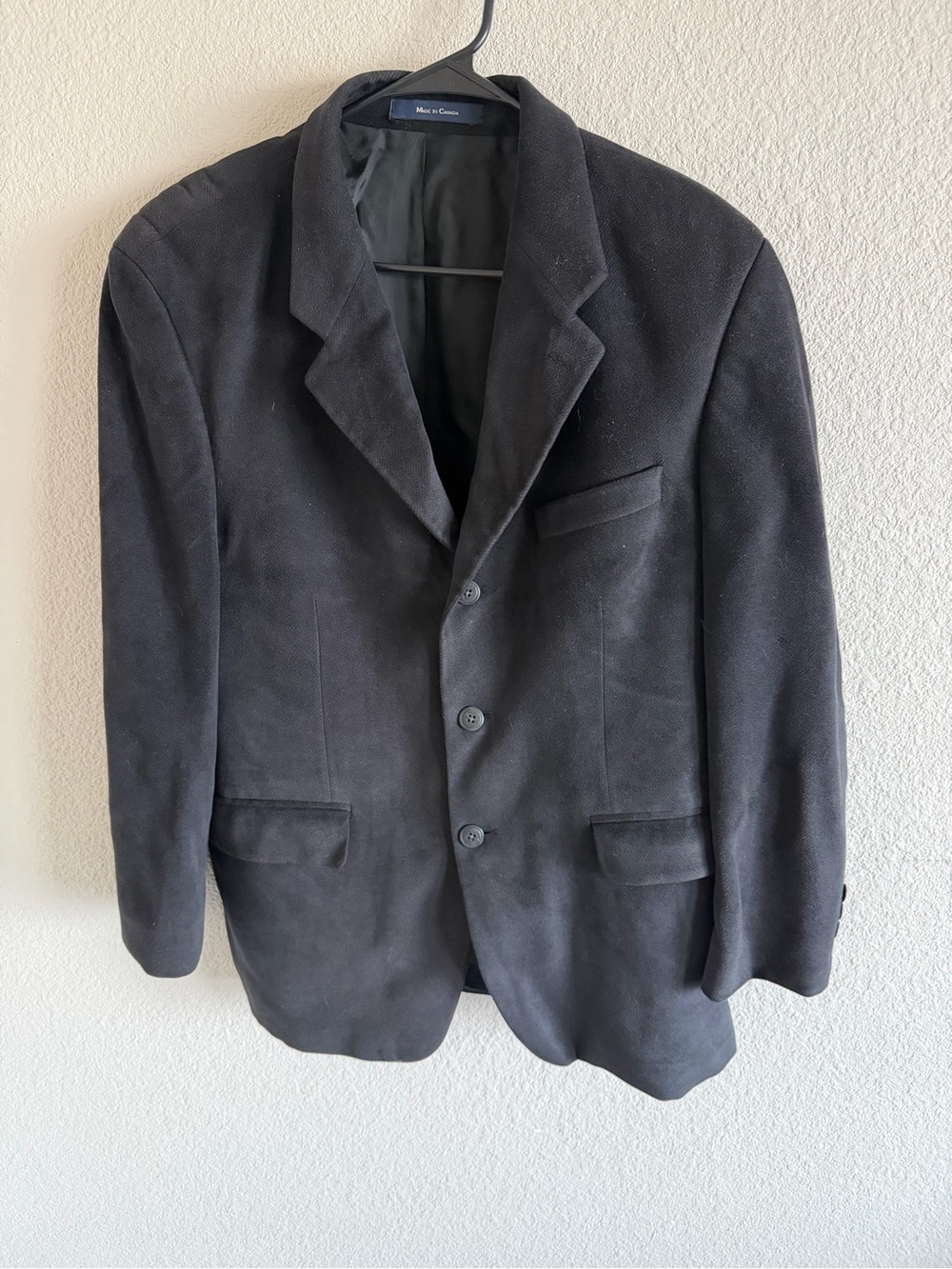 Alfani Men's Black Suede Sport Coat Blazer